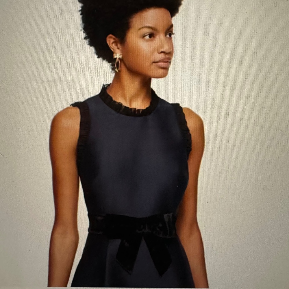 KATE SPADE: fit & flare sleeveless cocktail dress with velvet-bow NEVER WORN - Picture 4 of 7